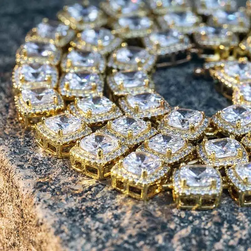 10mm Cluster Tennis Necklace