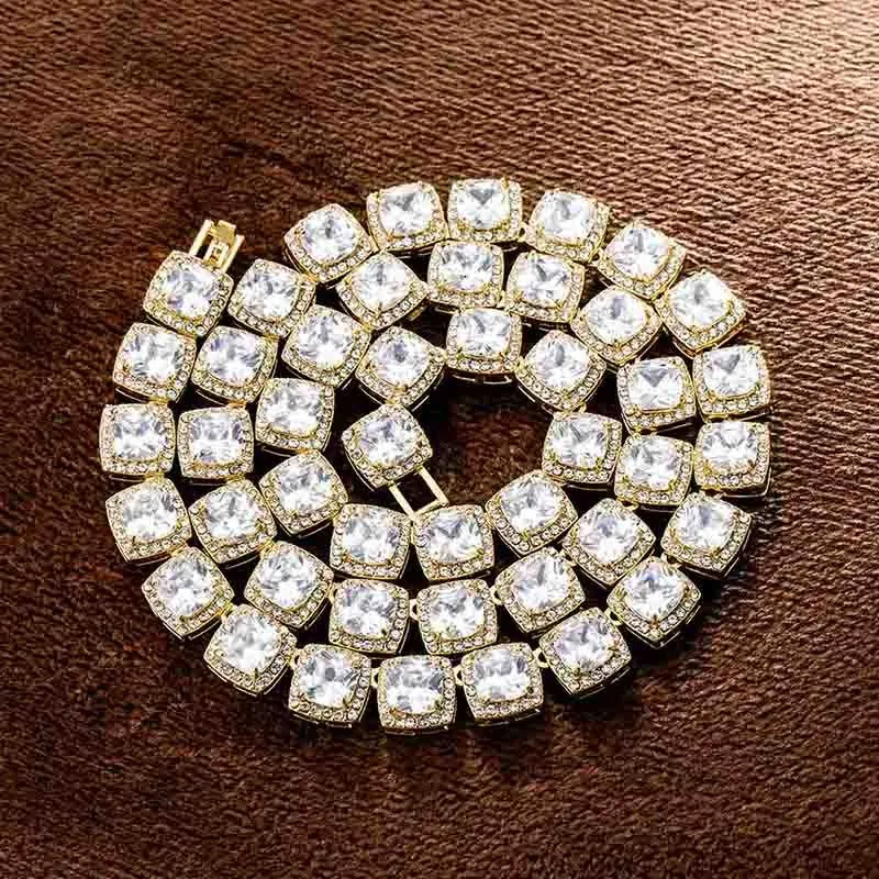 10mm Cluster Tennis Necklace