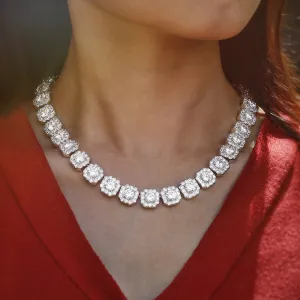 10mm Cluster Tennis Necklace
