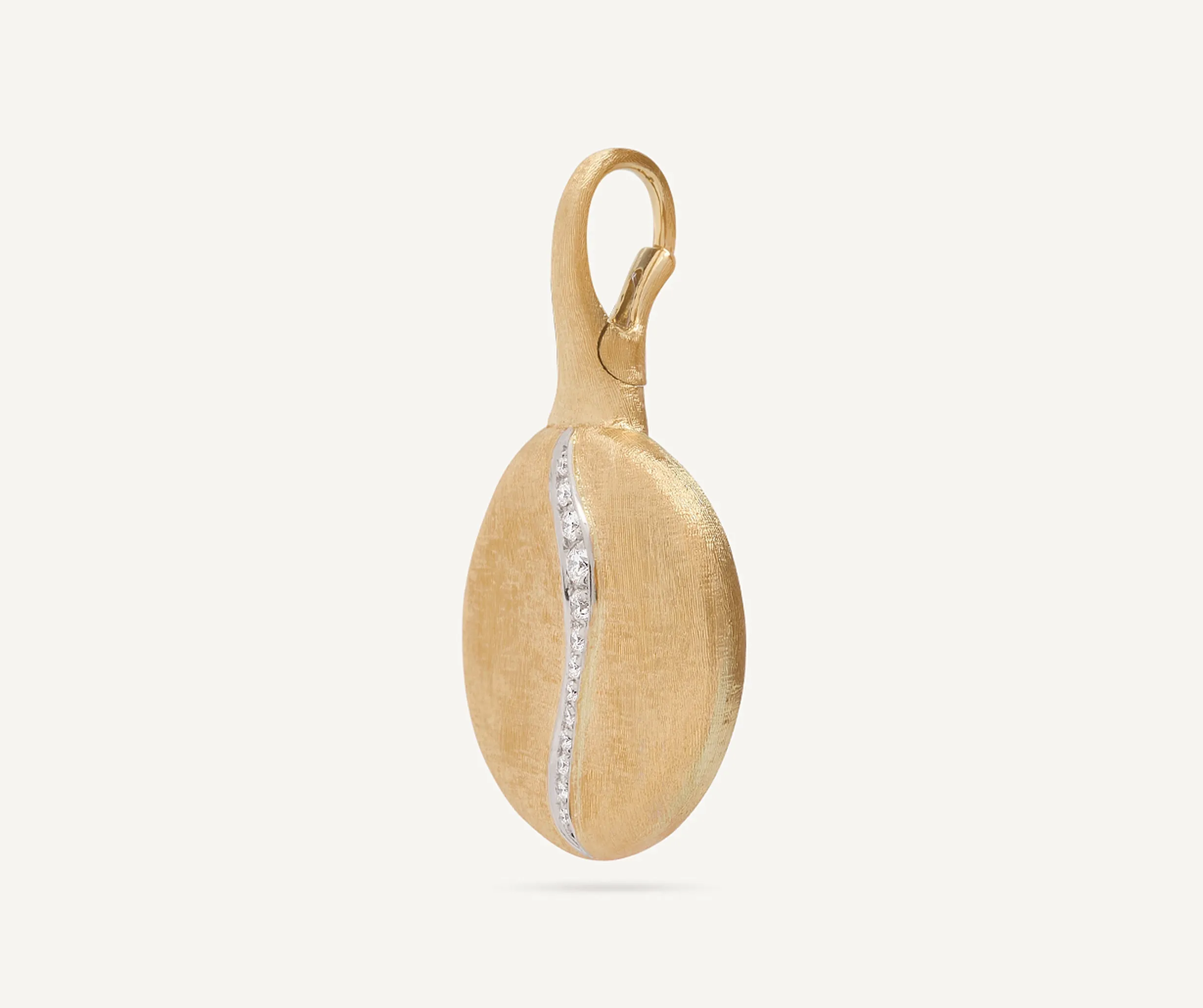18K Yellow Gold Diamond Accent Pendant, Large