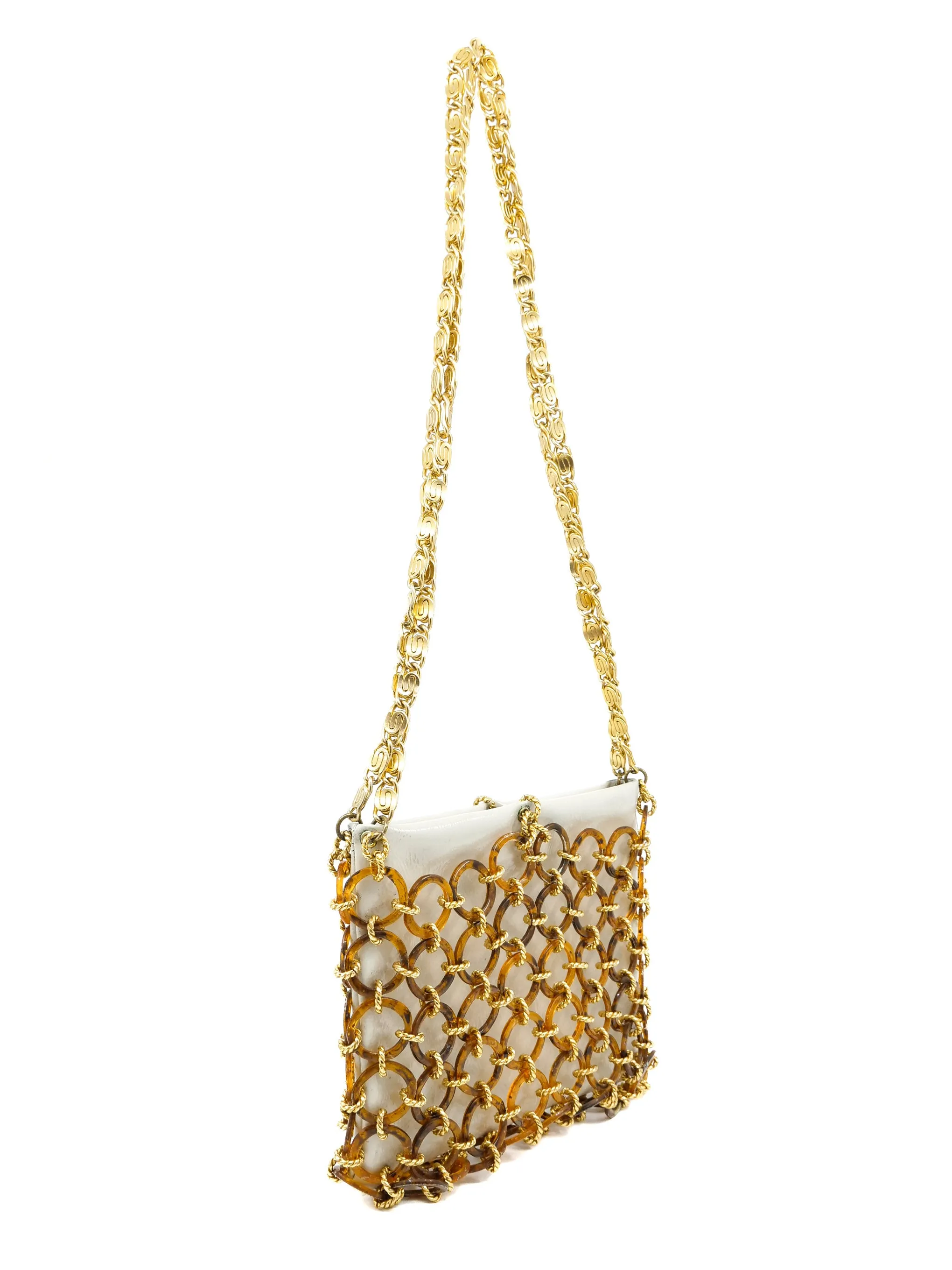 1960s Tortoise Ring Chain Bag
