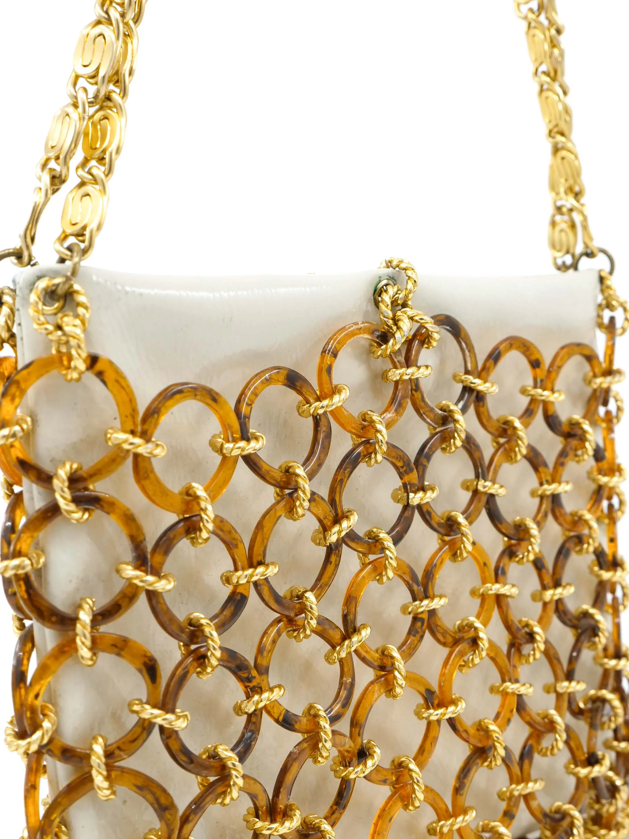 1960s Tortoise Ring Chain Bag