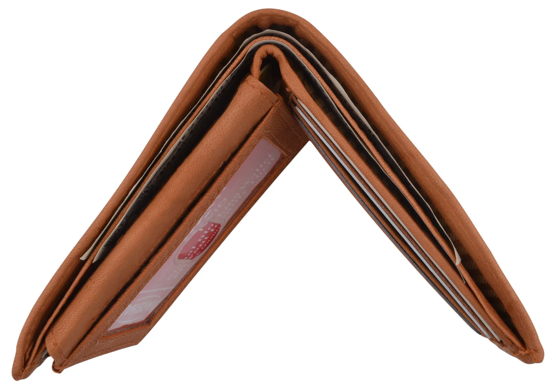 Bifold Men's RFID Blocking Genuine Leather Credit Card ID Wallet