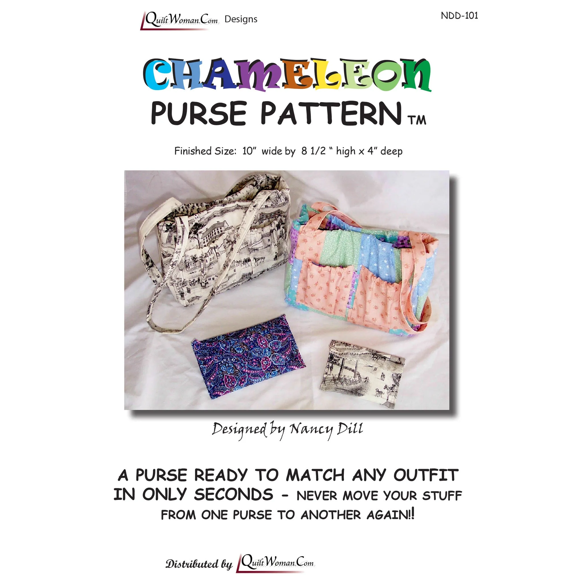 Chameleon Purse Pattern NDD-101 - Paper Pattern