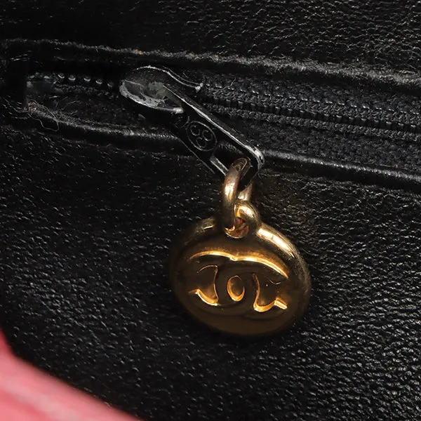 Chanel Around 1995 Made Caviar Skin Cc Mark Stitch Chain Shoulder Bag Bordeaux