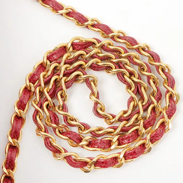Chanel Around 1995 Made Caviar Skin Cc Mark Stitch Chain Shoulder Bag Bordeaux