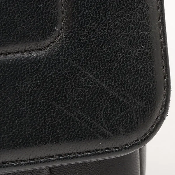 Chanel Around 1995 Made Mademoiselle Stitch Turn-Lock Chain Bag Black