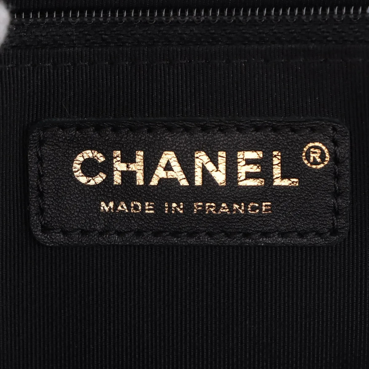 Chanel Boy Chanel 28   Chain Shoulder Bag Black Gold  28th A92193