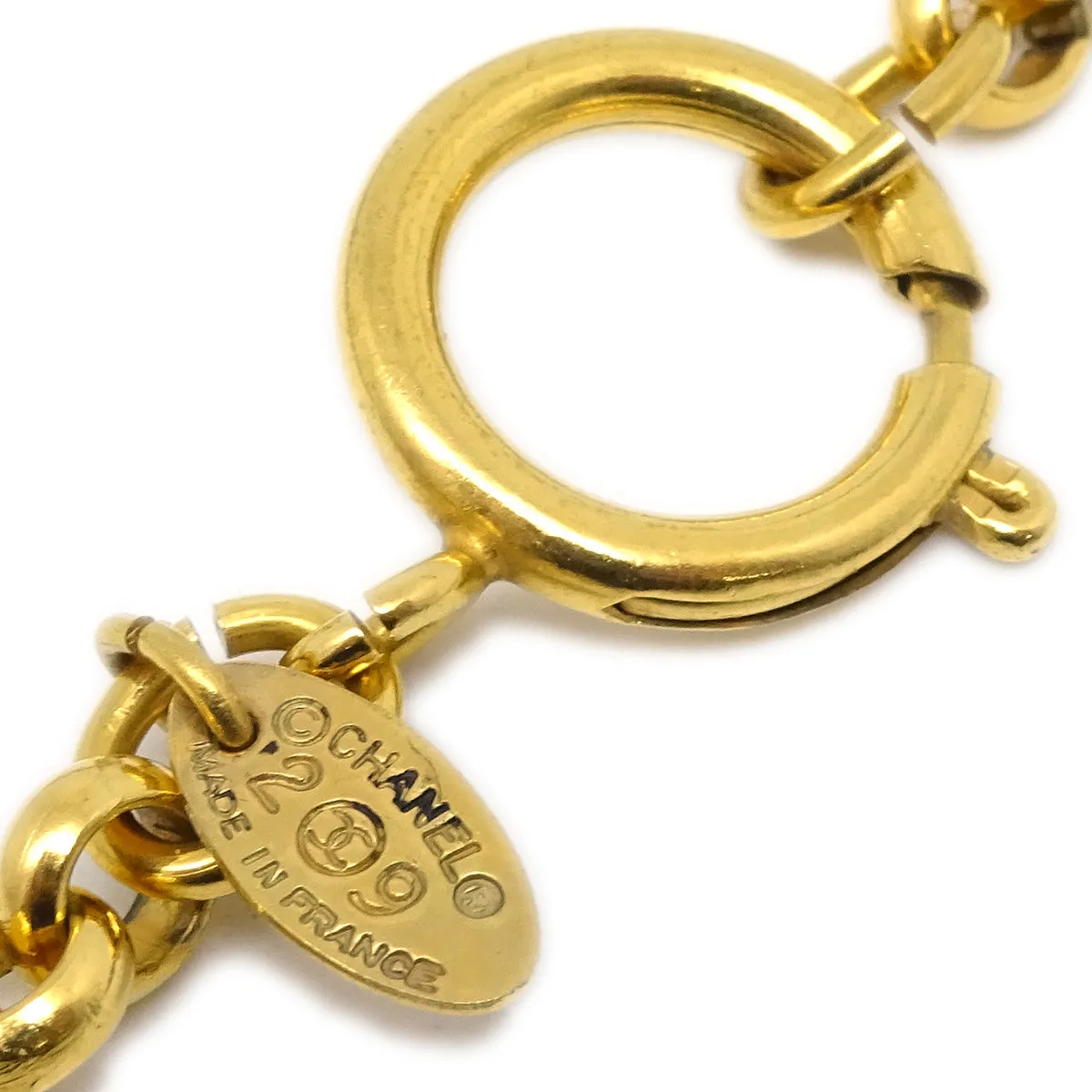 Chanel CC Chain Pendant Necklace Gold 3067