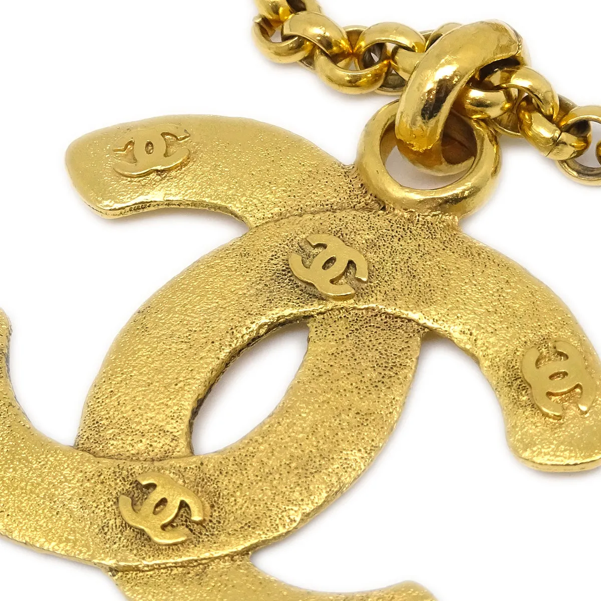 Chanel CC Chain Pendant Necklace Gold 3067