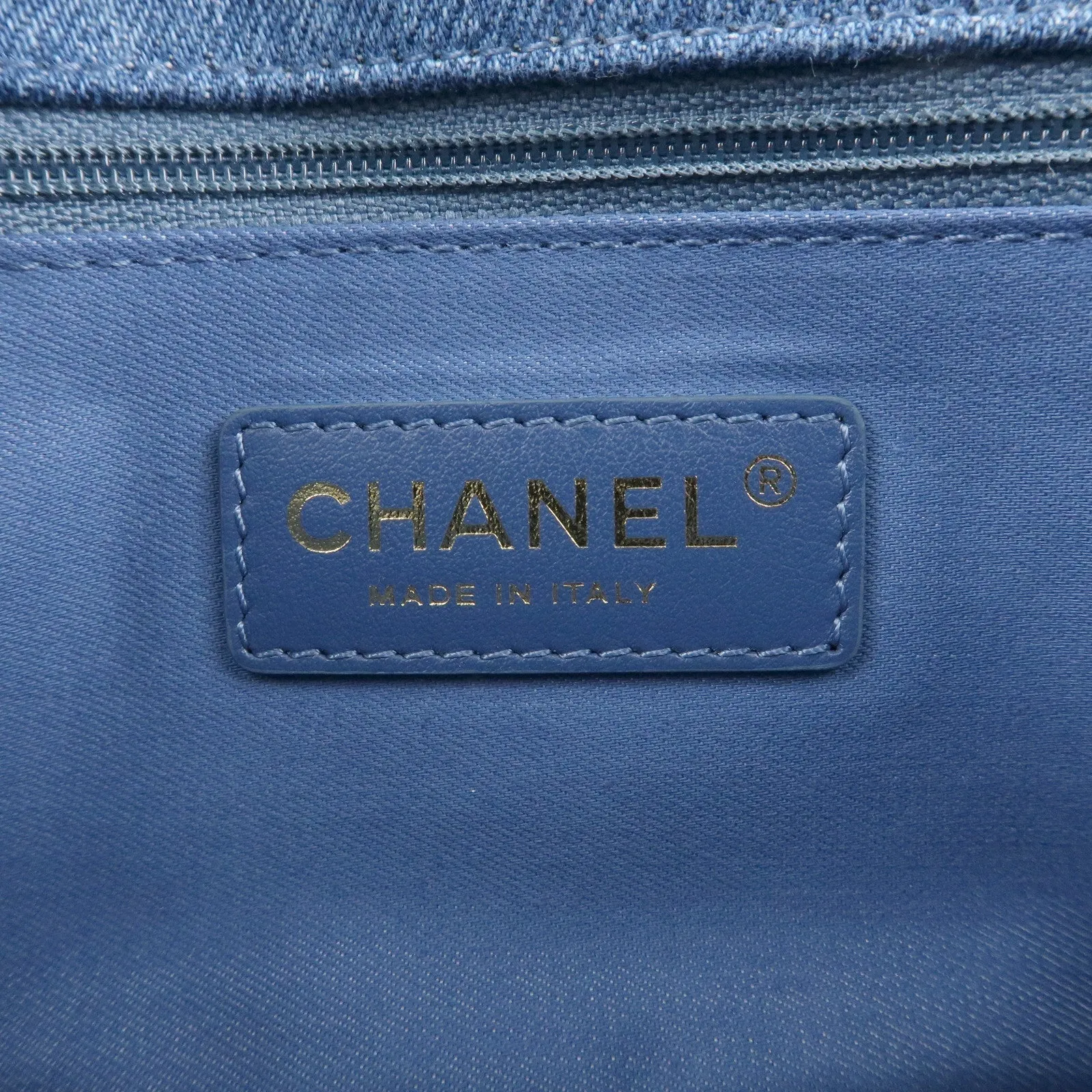 CHANEL Chanel Denim Small Flap Chain Shoulder Bag Blue AS3134