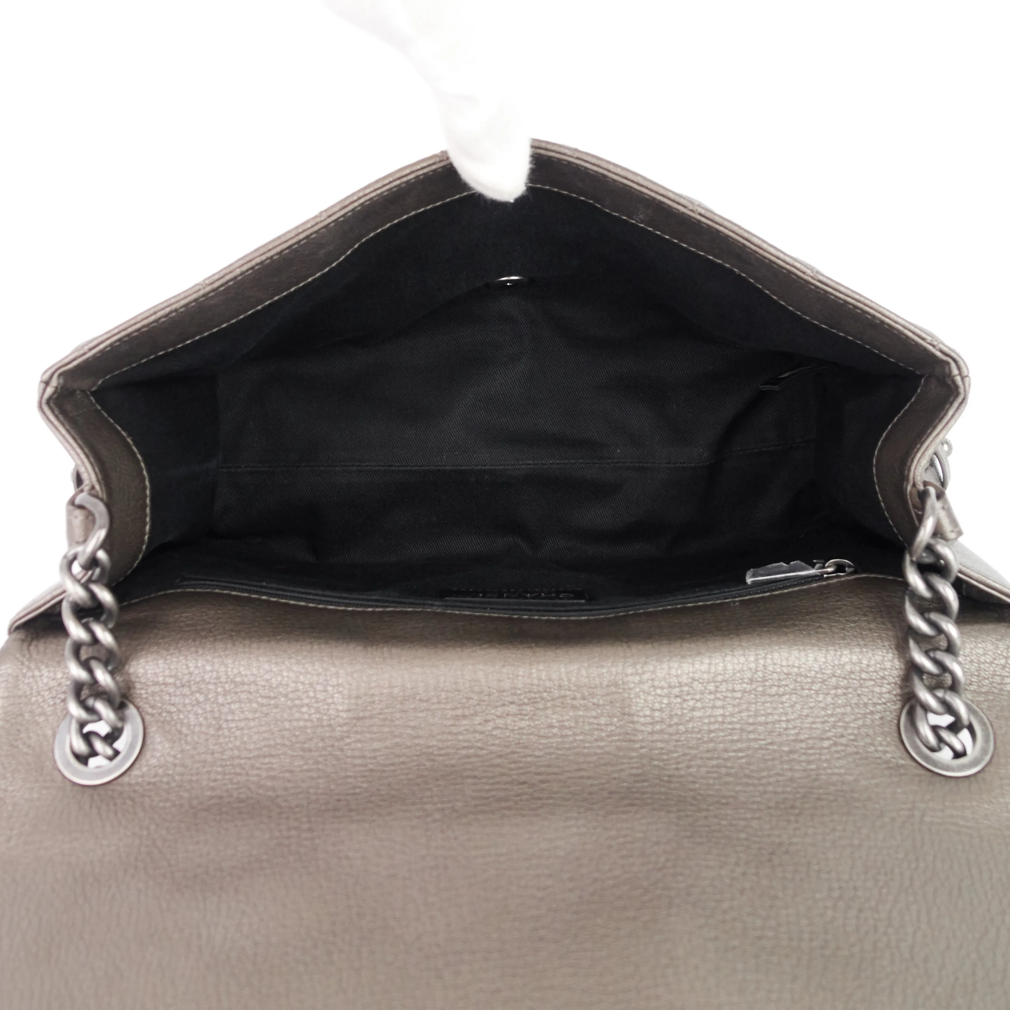 CHANEL City Rock Large Goatskin Flap Bag