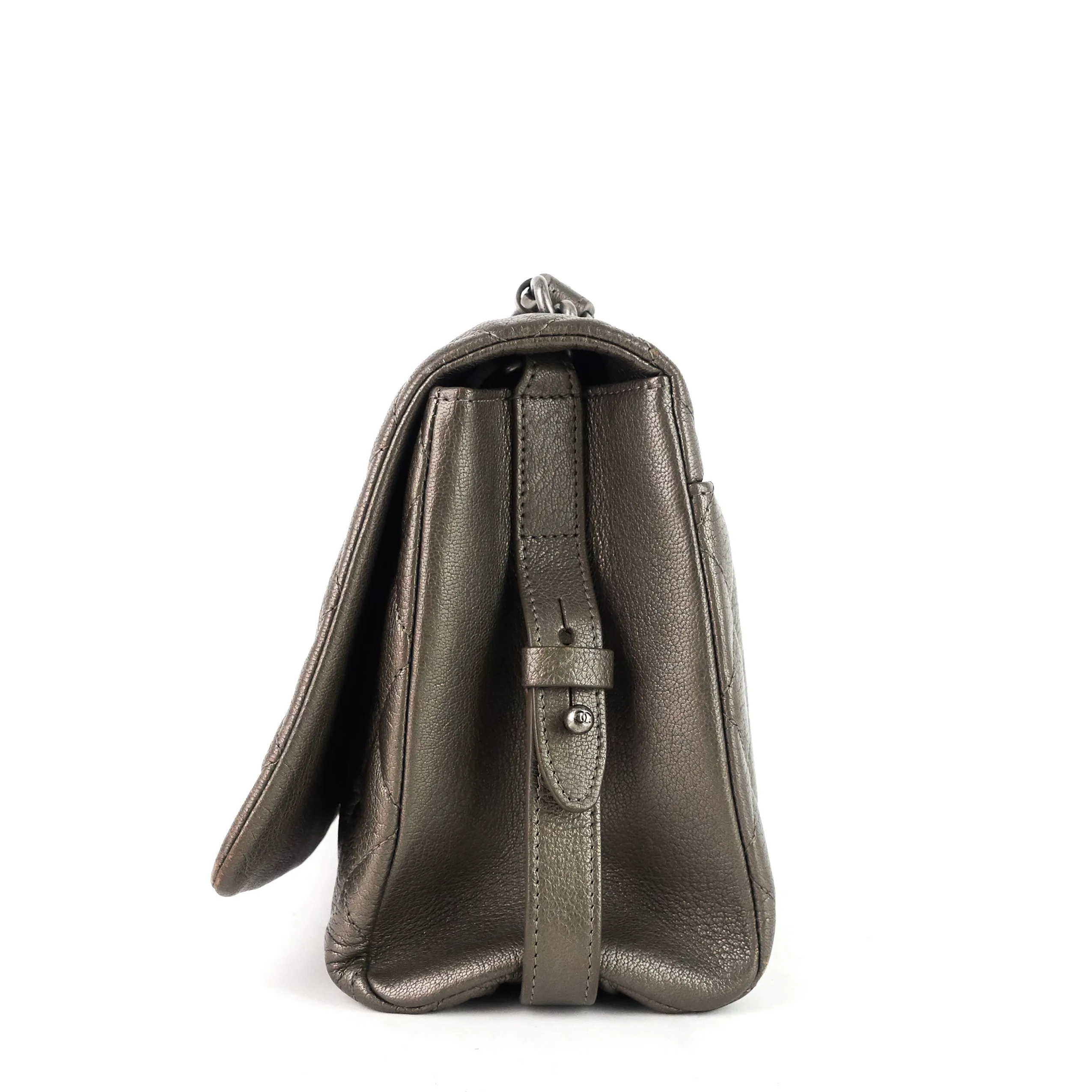 CHANEL City Rock Large Goatskin Flap Bag