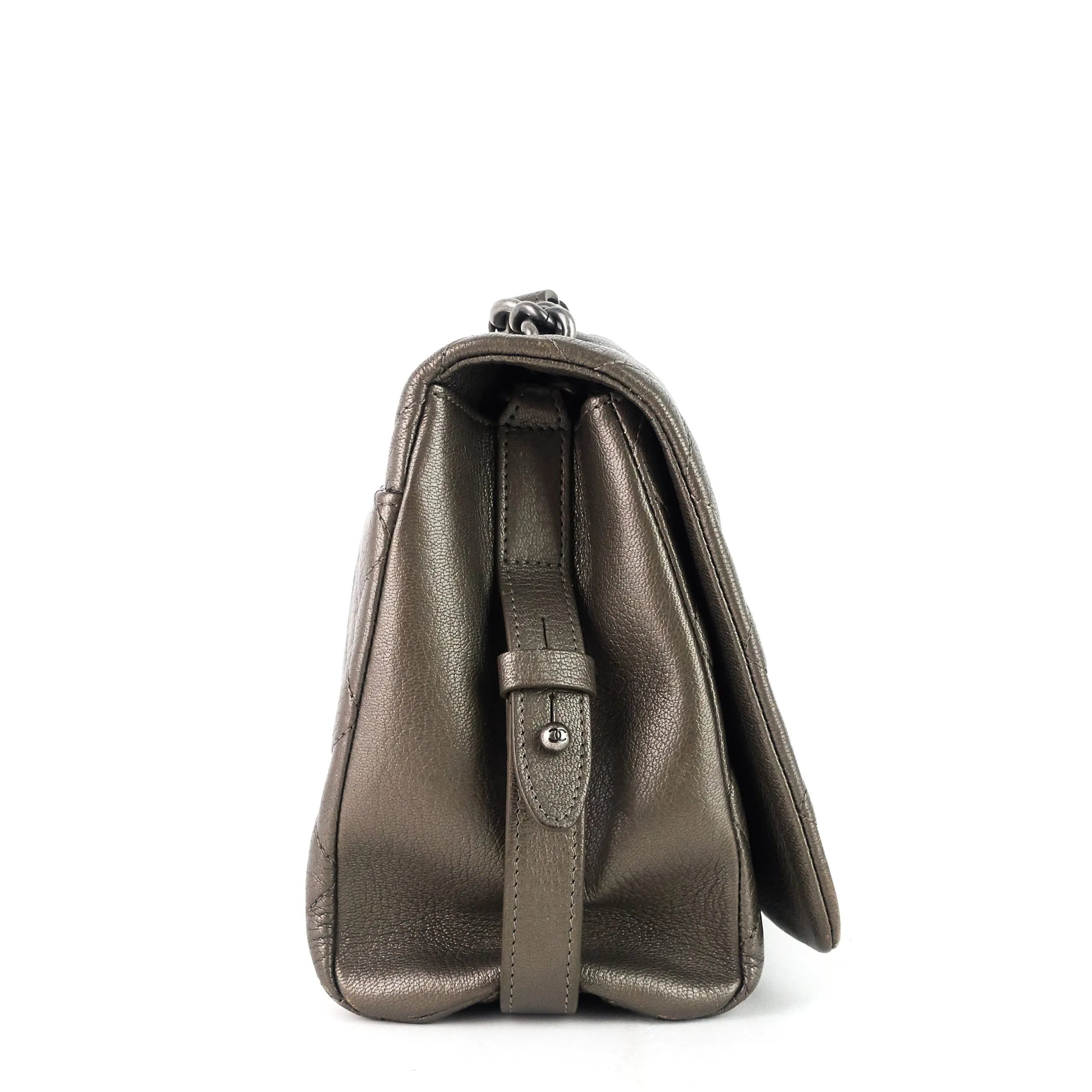 CHANEL City Rock Large Goatskin Flap Bag