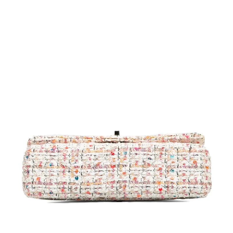 Chanel Coco  Chain Shoulder Bag White Multicolor Tweed  Chanel