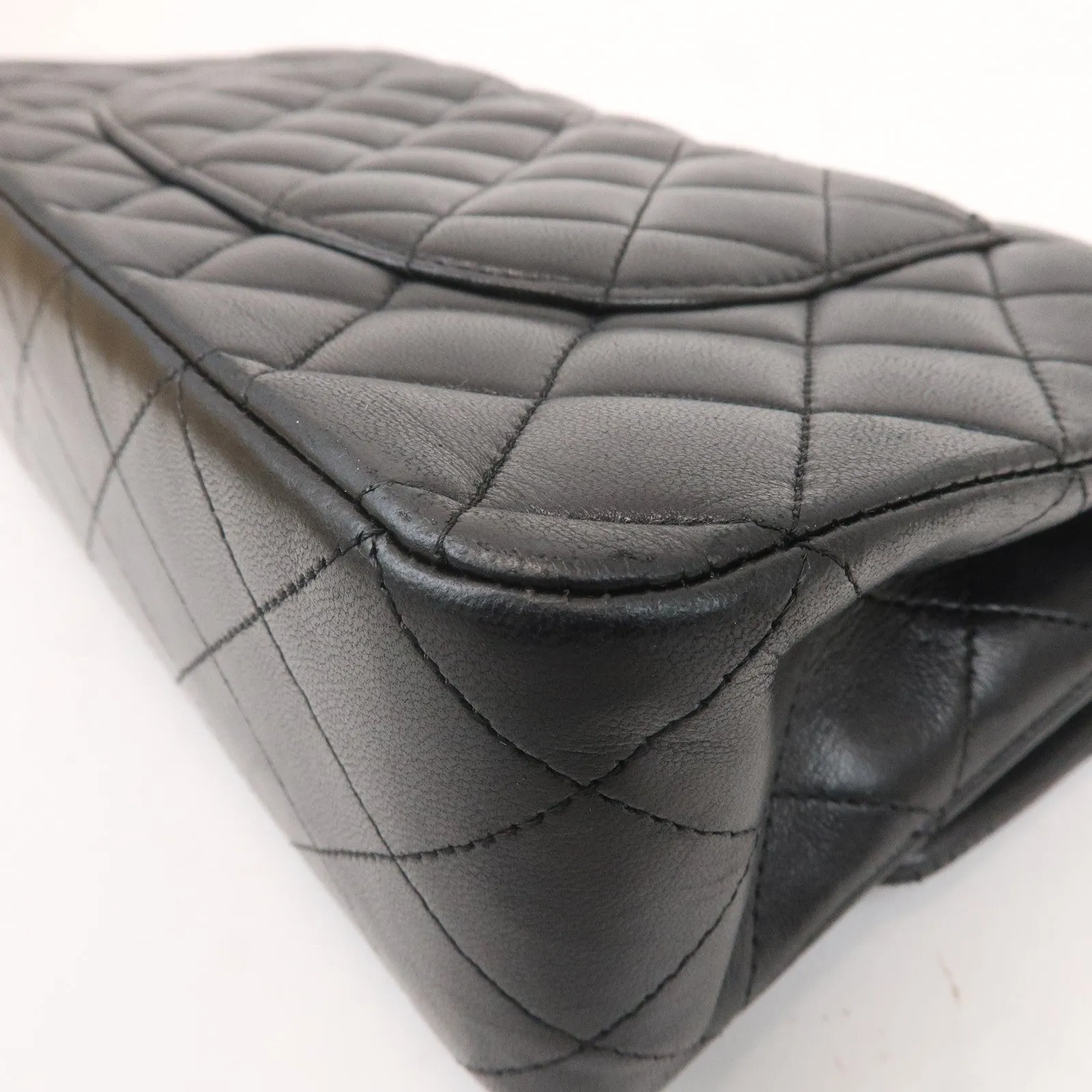 CHANEL Matelasse 25 Lamb Skin Double Flap Shoulder Bag A01112