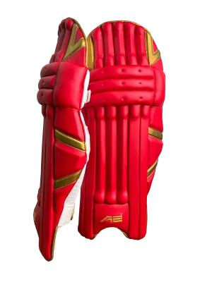 Cricket Batting Pads - Red & Golden