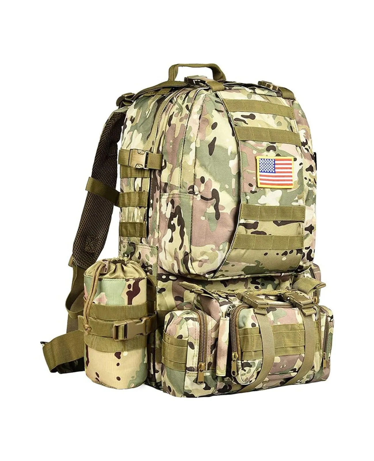 CVLIFE Military Tactical Backpack Molle Bag Army Assault Pack Detachable Rucksack