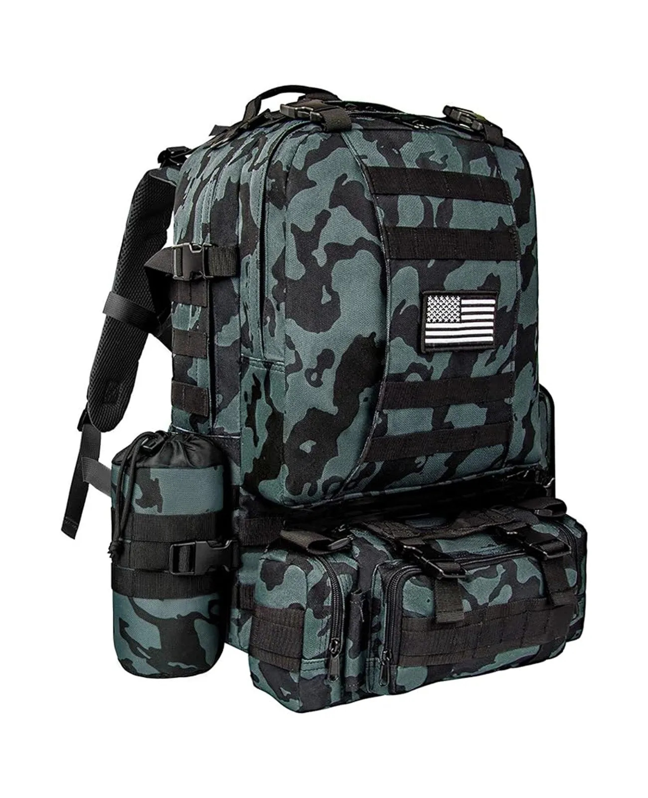 CVLIFE Military Tactical Backpack Molle Bag Army Assault Pack Detachable Rucksack