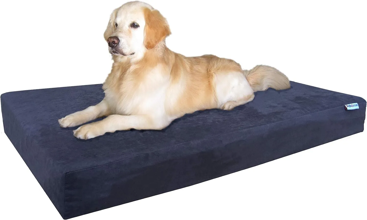 Dogbed4less Jumbo Extra Large Gel Infused Memory Foam Dog Bed with Heavy Duty Cover and Waterproof Liner, 55X37X8 Inches