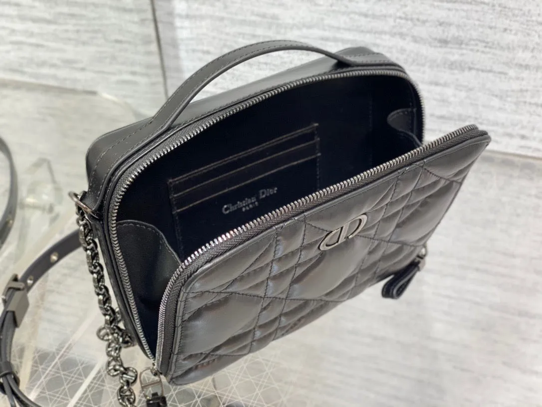 DR245 Caro Box Bag with Chain / HIGHEST QUALITY VERSION / 7 x 5 x 2 inches