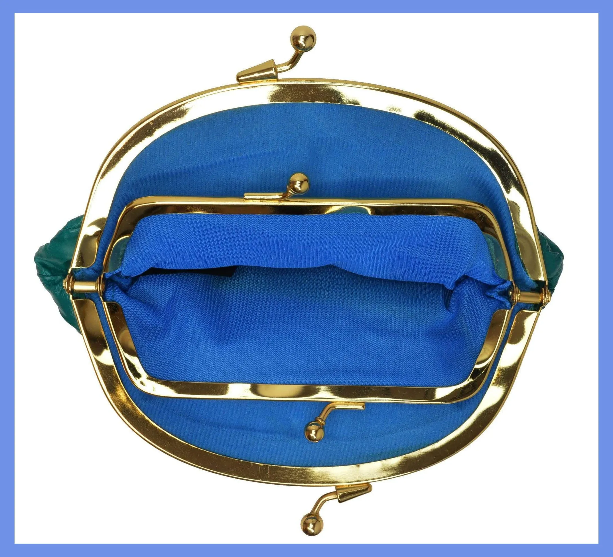 Eel Skin Large Double Coin Purse Change Wallet E 10 BIG