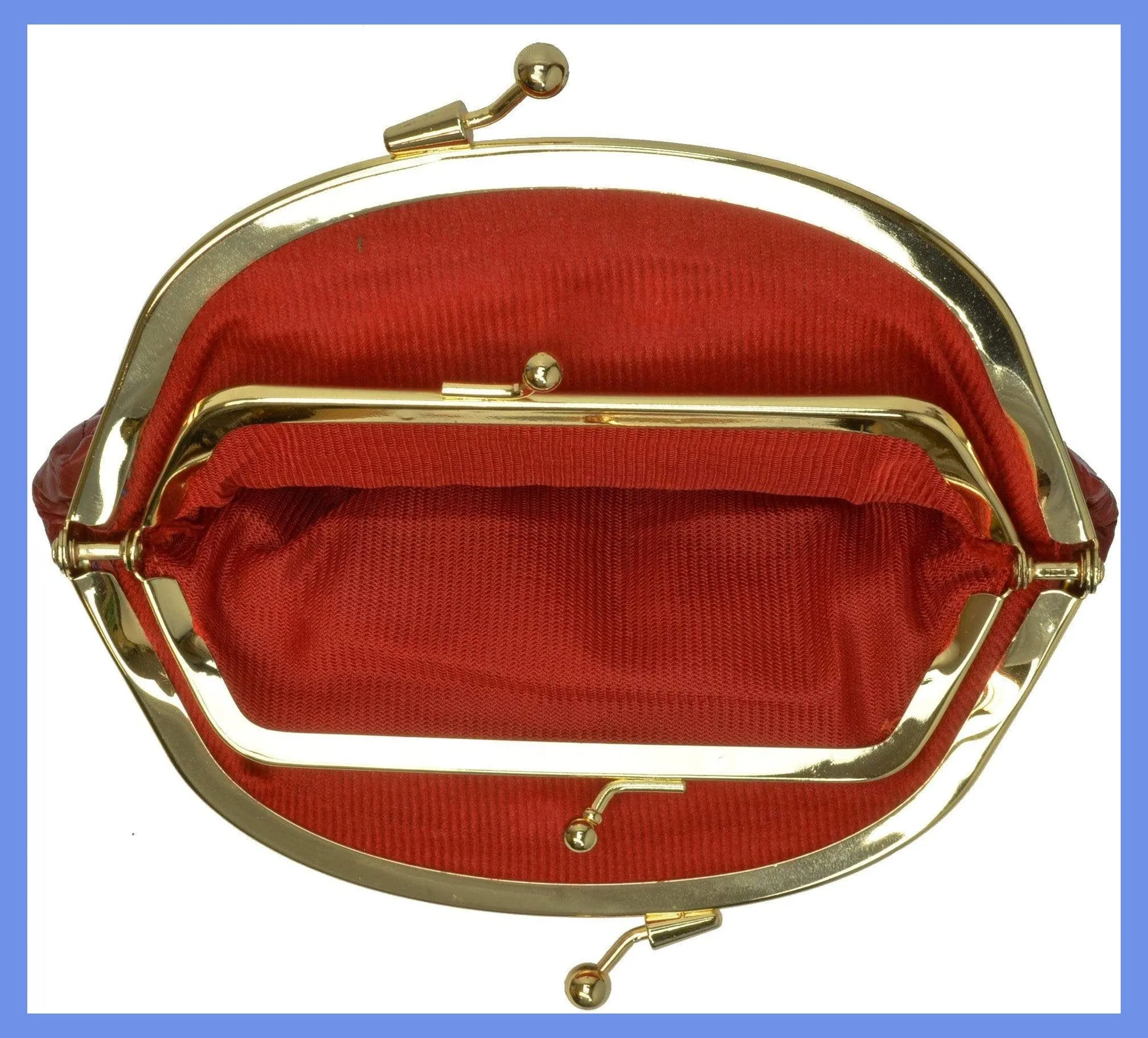Eel Skin Large Double Coin Purse Change Wallet E 10 BIG