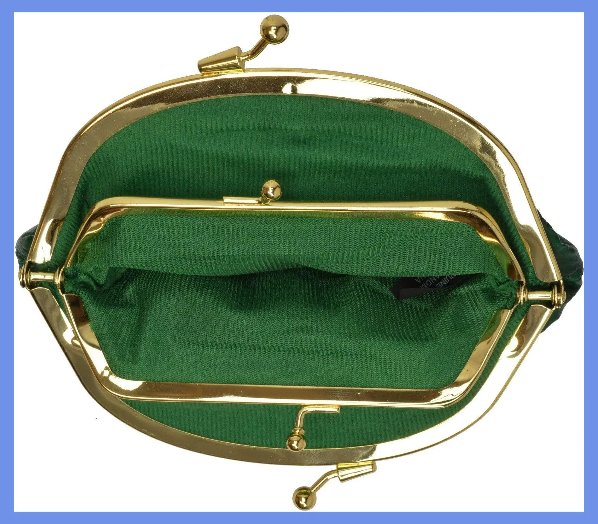Eel Skin Large Double Coin Purse Change Wallet E 10 BIG