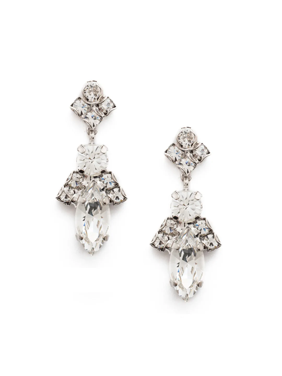 Elegant Navette Dangle Earrings - EDG85RHCRY