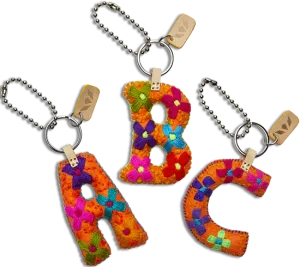 Felt Letter Charm Orange