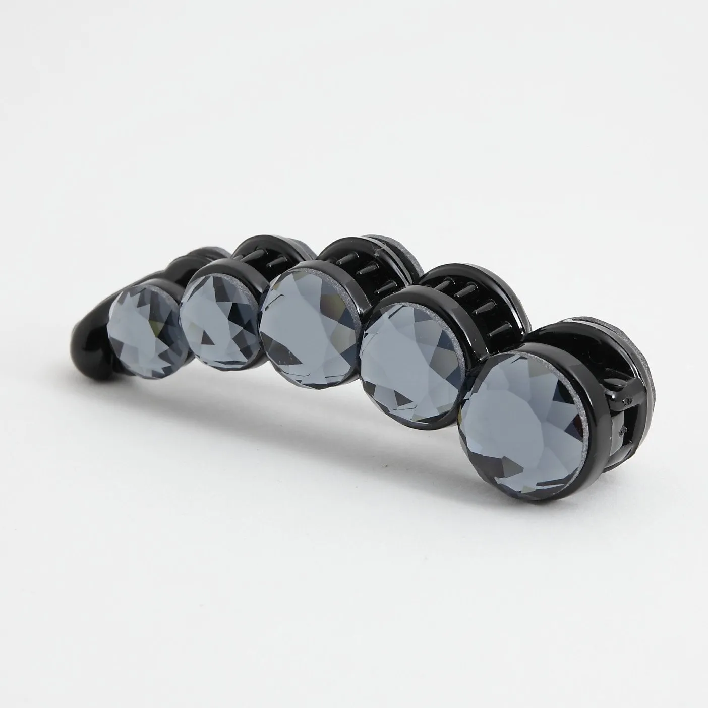 Glass Crystal Super Dazzling 5 Stones Gift Banana Hair Clip Accessories