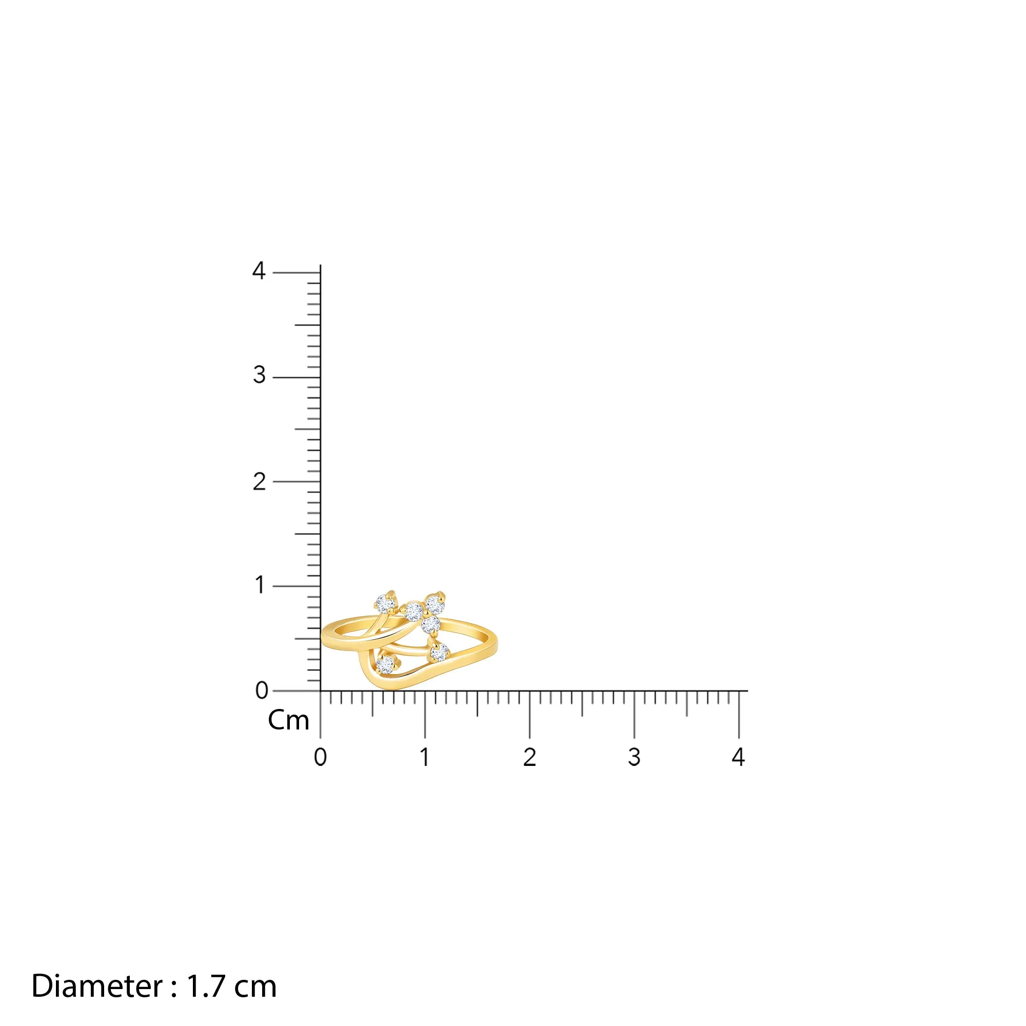 Gold Dazzling Blossom Diamond Ring