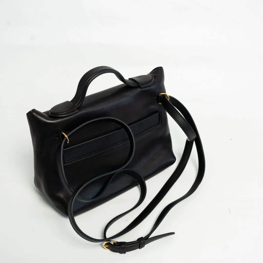 Hermès 24/24 21 Black in Swift Leather with Lizard Touch with Gold Hardware
