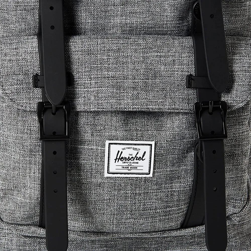 Herschel Unisex Raven Crosshatch/Black Classic 25L Little America Laptop Backpack - 10014-01132-OS