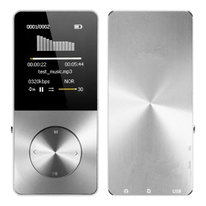 HiFi Metal MP4 Player Built-in Speaker 4GB 8GB 16GB 1.8 Inch Screen can Support 32GB SD Card with Video Alarm FM E-Book