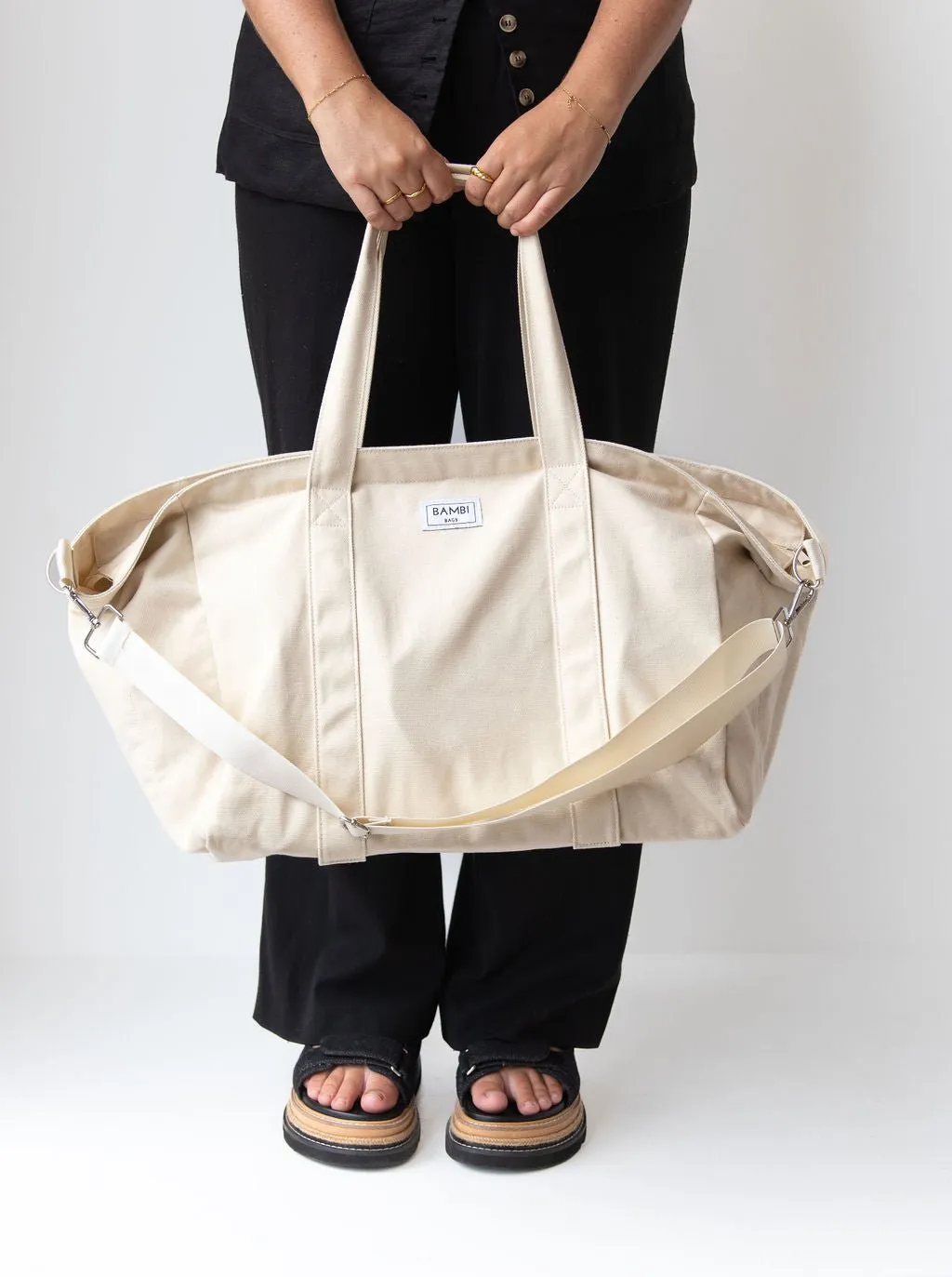 Imperfect Essential Bambi Bag Natural with original felt (unlined) insert
