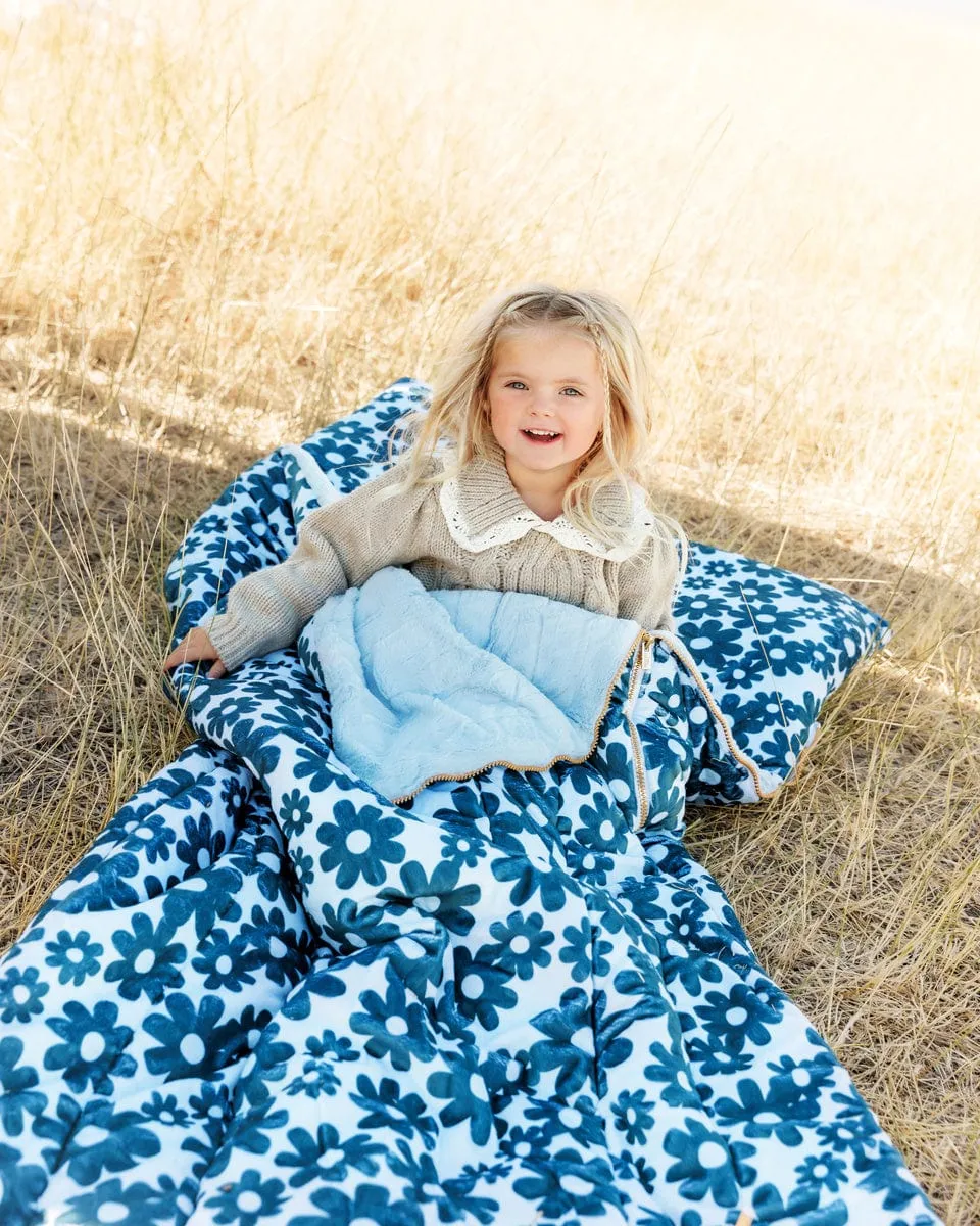 Kids Sleeping Bag JulesRoche Minky Couture Sorbet Plush with Pillow