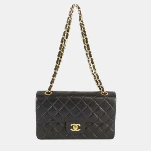 Lambskin Leather Small Classic Double Flap Shoulder Bags