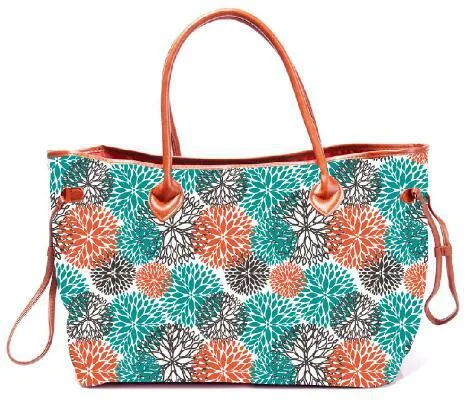 Large Capacity Tote Bag Mixed Color Tribal Hand Shoulder Bag