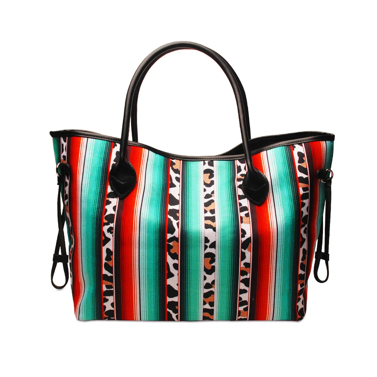 Large Capacity Tote Bag Mixed Color Tribal Hand Shoulder Bag