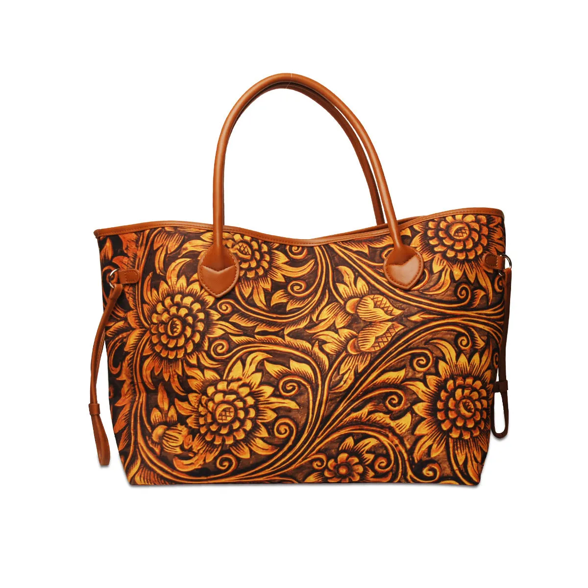 Large Capacity Tote Bag Mixed Color Tribal Hand Shoulder Bag