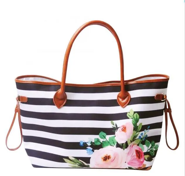 Large Capacity Tote Bag Mixed Color Tribal Hand Shoulder Bag