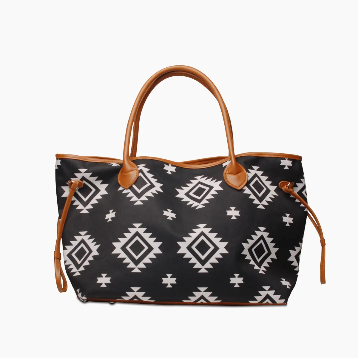 Large Capacity Tote Bag Mixed Color Tribal Hand Shoulder Bag