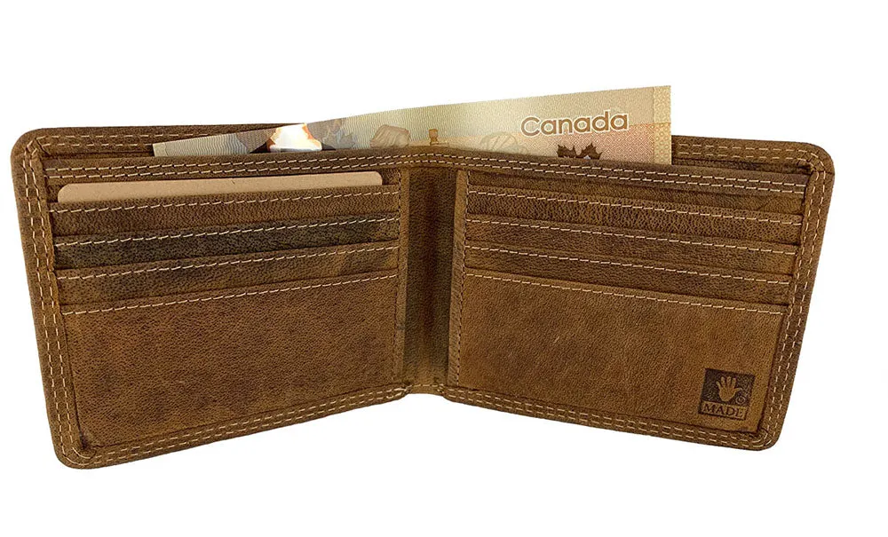 Leather Billfold Wallet with Card Holders