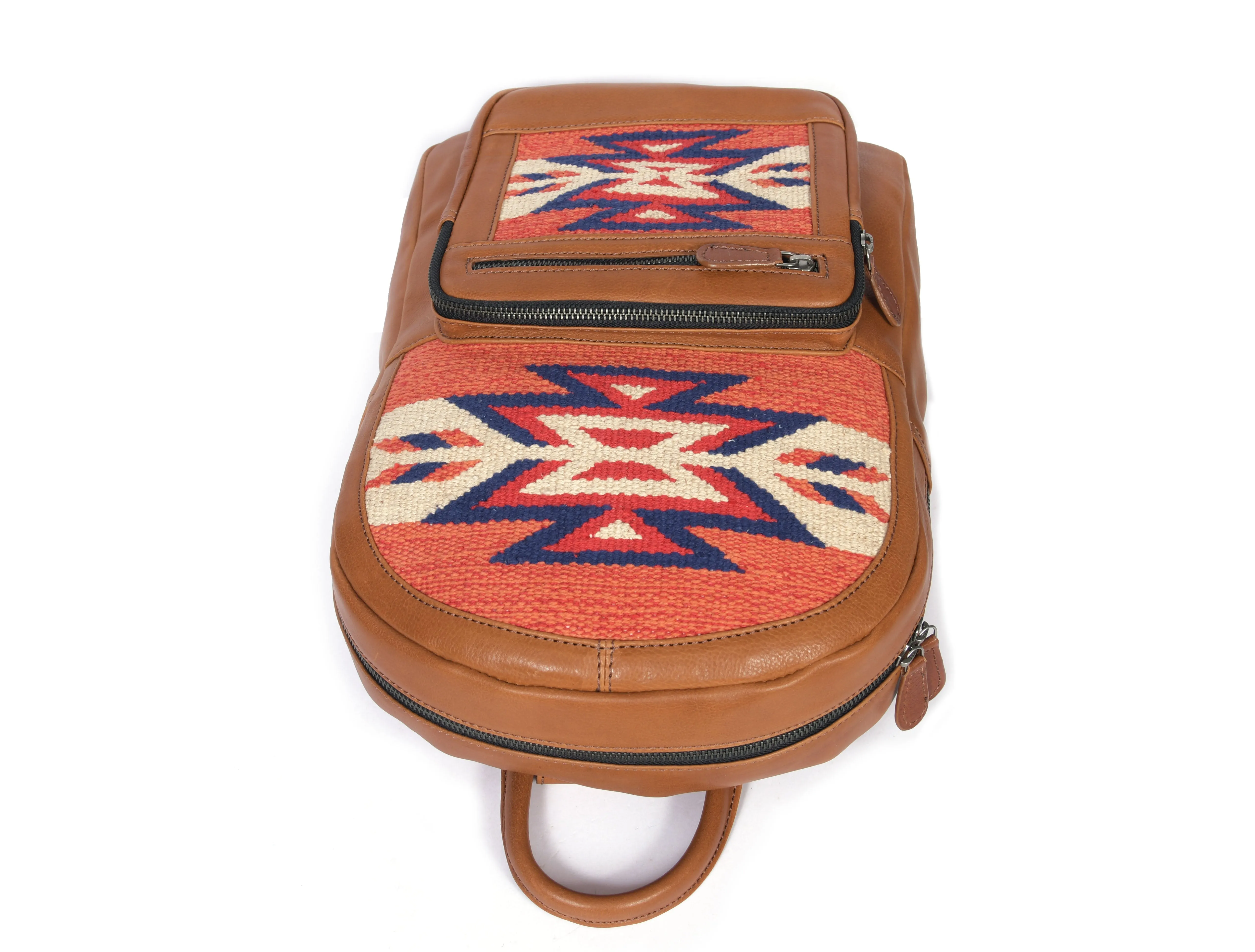 Leather Kilim Backpack