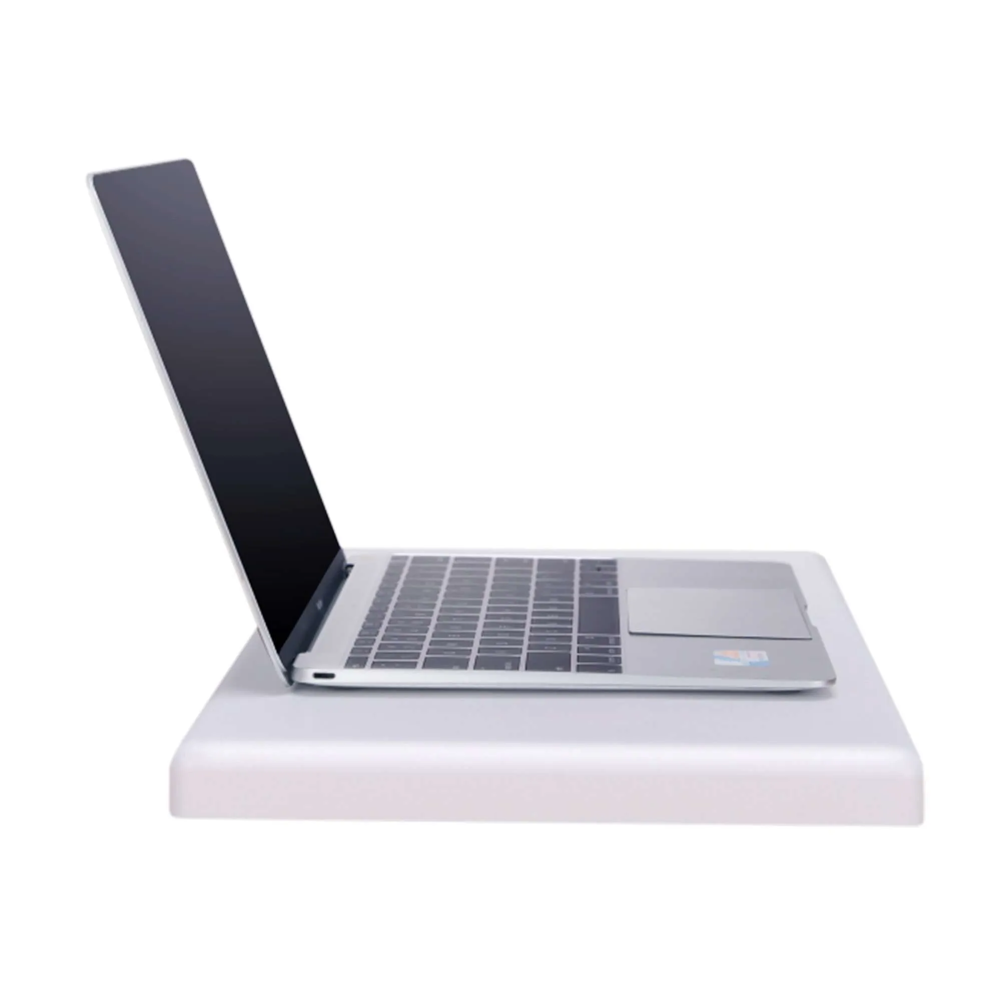 Lorell/Rocelco White 19" Height-Adjustable Portable Desk Converter | Premium Compact Workstation w/ Carry Bag, R PDRW