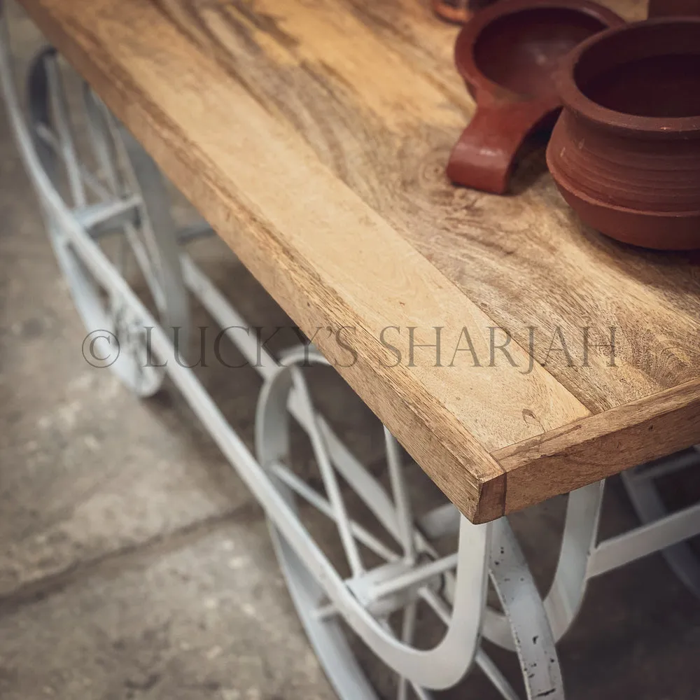 Low Cart wheel table