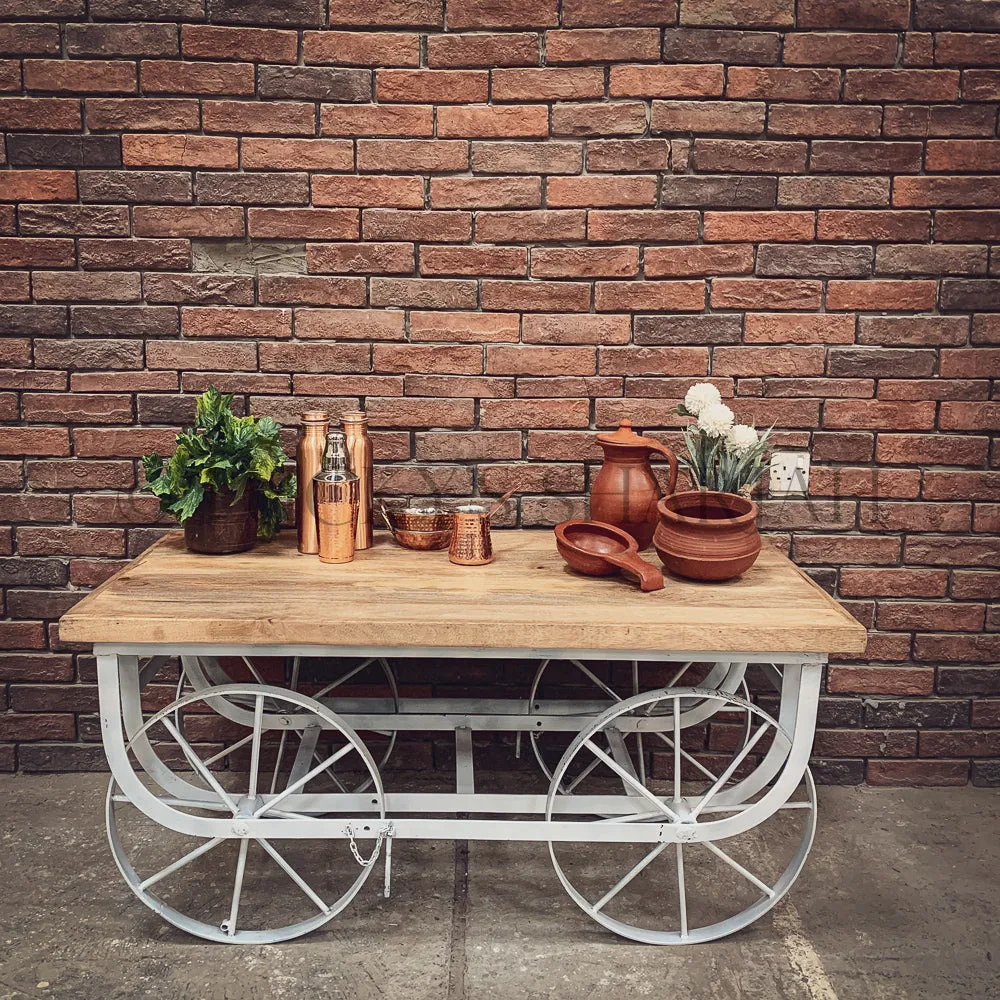 Low Cart wheel table