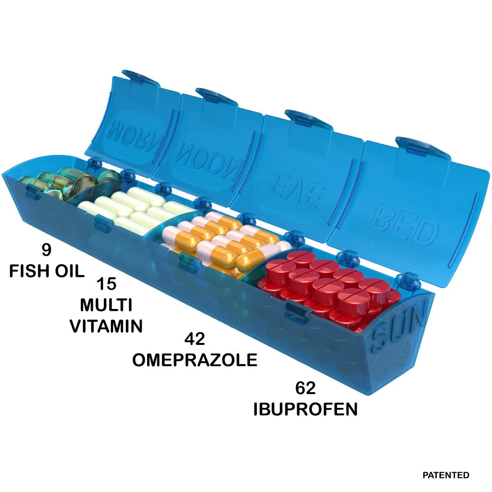 Med Manager XL Extra Large Pill Organizer, Weekly Pill Box, 7 Day 4 Times a Day