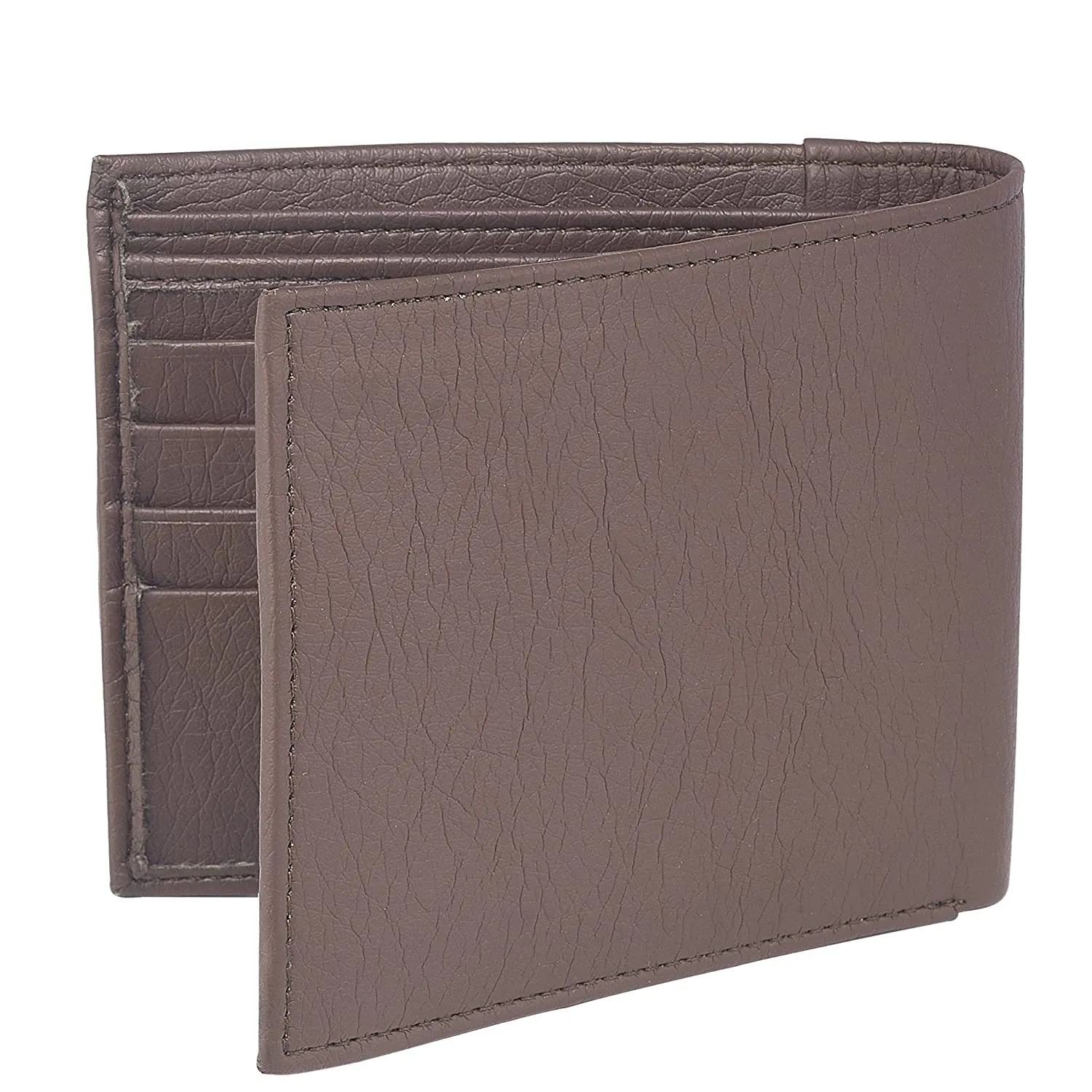 Men Formal Brown Artificial Leather Wallet - Mini  (4 Card Slots)